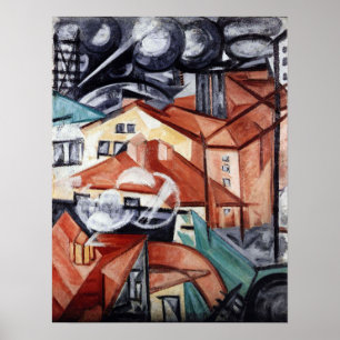 Rozanova - Stadtbild 1912 Poster