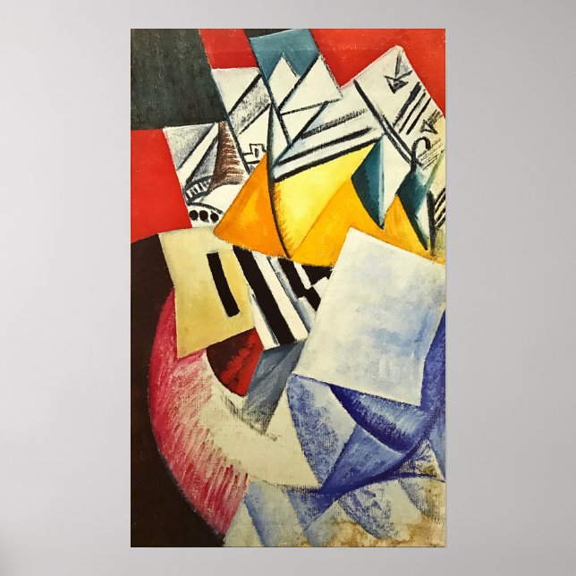 Rozanova - Zusammensetzung mit Karten 1915 Poster (Vorne)