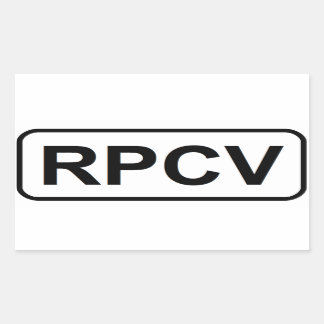 RPCV-Aufkleber Rechteckiger Aufkleber