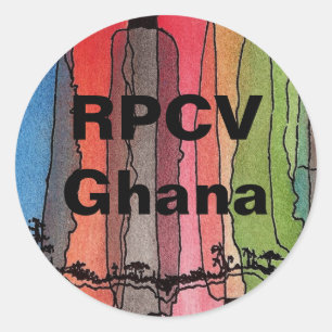 RPCV Ghana runder Aufkleber