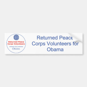 RPCVS für Obama-Autoaufkleber Autoaufkleber