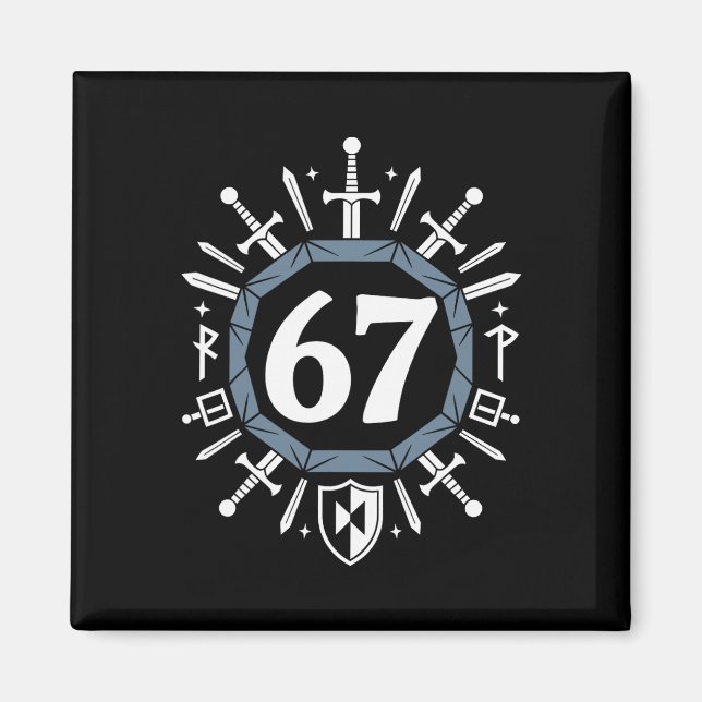 Rpg 67 Nummer 6 7 Meme Sechs Sieben Schüler Video  Magnet (Vorne)