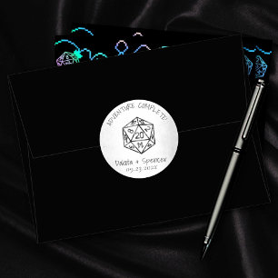 RPG Adventure Complete   Tabletop Dice Runder Aufkleber