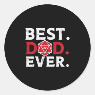 Rpg Bester Vater Aller Zeiten Lustiger Gamer Daddy Runder Aufkleber