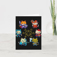 Rpg Cat Dice Set Nerdy D20 Gamer Geek Cats Men Wom