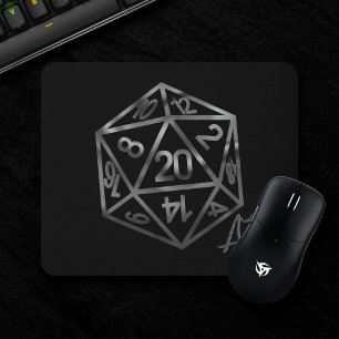 RPG Crit AF   Fantasy Tabletop Retro Gamer Dice Mousepad