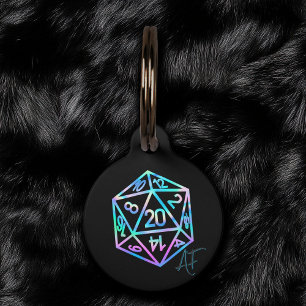 RPG Crit AF Holo Fantasy Tabletop PnP Gamer Dice Haustiermarke