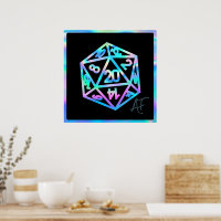 RPG Crit AF | Holo Fantasy Tabletop PnP Gamer Dice