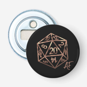 RPG Crit AF Kupfer Fantasy Tabletop Gamer Dice Flaschenöffner