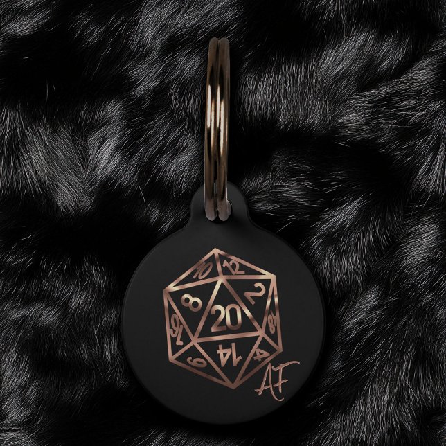 RPG Crit AF | Kupfer Fantasy Tabletop Gamer Dice Haustiermarke (Von Creator hochgeladen)