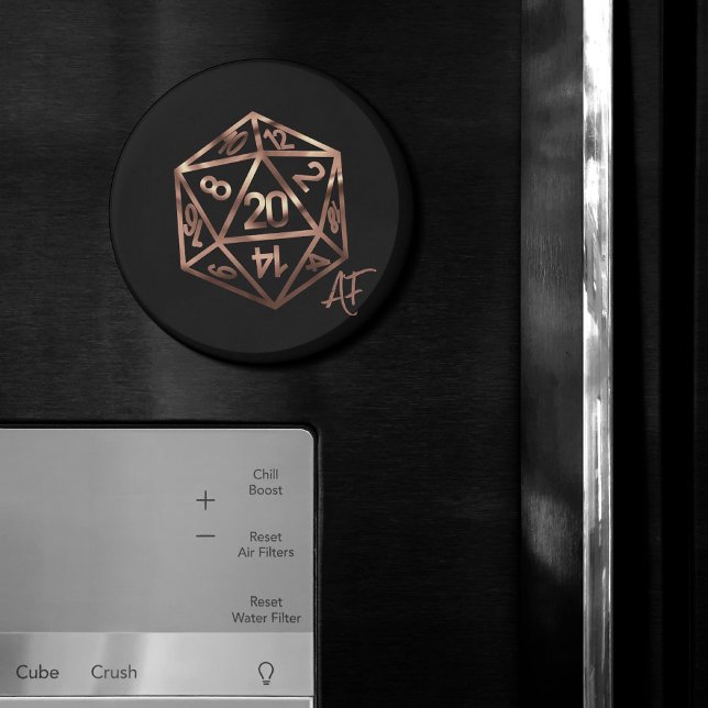 RPG Crit AF | Kupfer Fantasy Tabletop Gamer Dice Magnet (Von Creator hochgeladen)