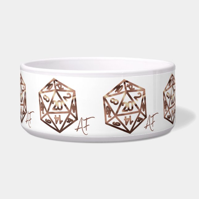 RPG Crit AF | Kupfer Fantasy Tabletop Gamer Dice Napf (Vorderseite)