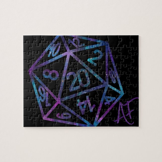 RPG Crit AF | Nebula Fantasy Tabletop Gamer Dice Puzzle (Horizontal)