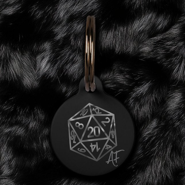 RPG Crit AF | Old School Tabletop Roleplayer Dice Haustiermarke (Von Creator hochgeladen)