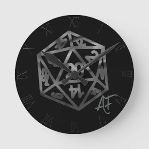 RPG Crit AF   Old School Tabletop Roleplayer Dice Runde Wanduhr