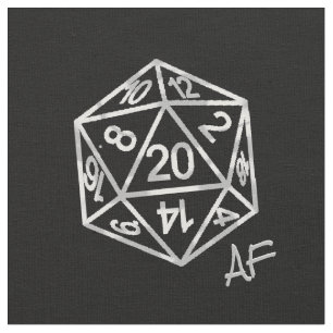 RPG Crit AF Old School Tabletop Roleplayer Dice Stoff