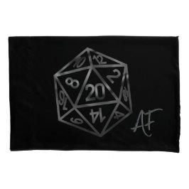 RPG Crit AF | Silver Fantasy Tabletop Gamer Dice Kissenbezug