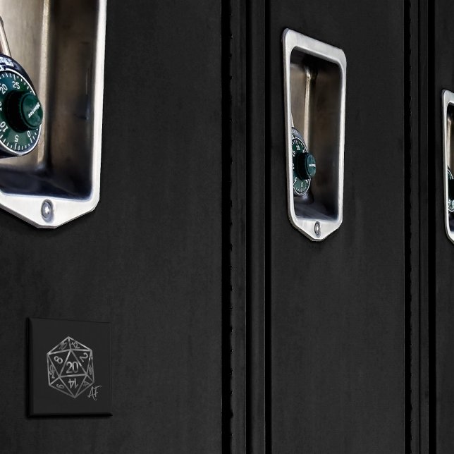 RPG Crit AF | Silver Fantasy Tabletop Gamer Dice Magnet (Von Creator hochgeladen)