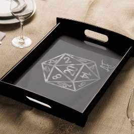 RPG Crit AF | Silver Fantasy Tabletop Gamer Dice Seidenpapier