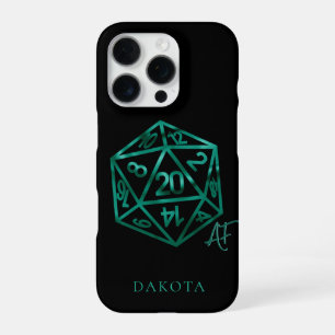 RPG Crit AF   Smaragd Fantasy Tischrollenspieler W iPhone 16 Pro Hülle