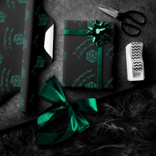 RPG Critmas   Blue Retro Tabletop Role Player Dice Geschenkpapier