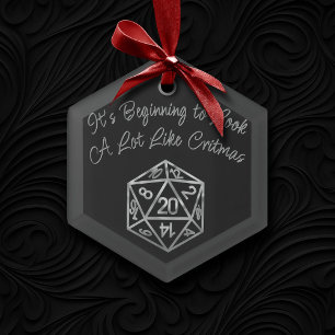 RPG Critmas   Fantasy Tabletop Retro Gamer Dice Keramik Ornament