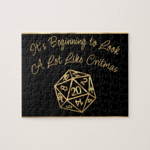 RPG Critmas   Gold Fantasy Tabletop Gamer Dice Puzzle