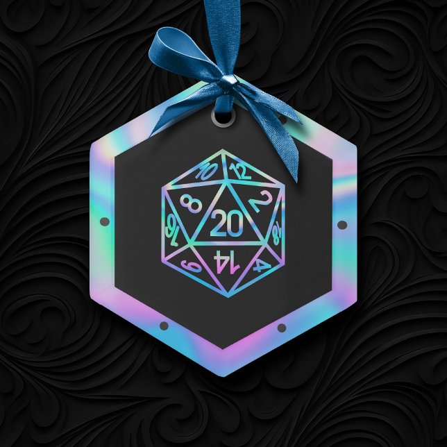 RPG Critmas | Holo Fantasy Tabletop PnP Gamer Dice Ornament Aus Glas (Von Creator hochgeladen)