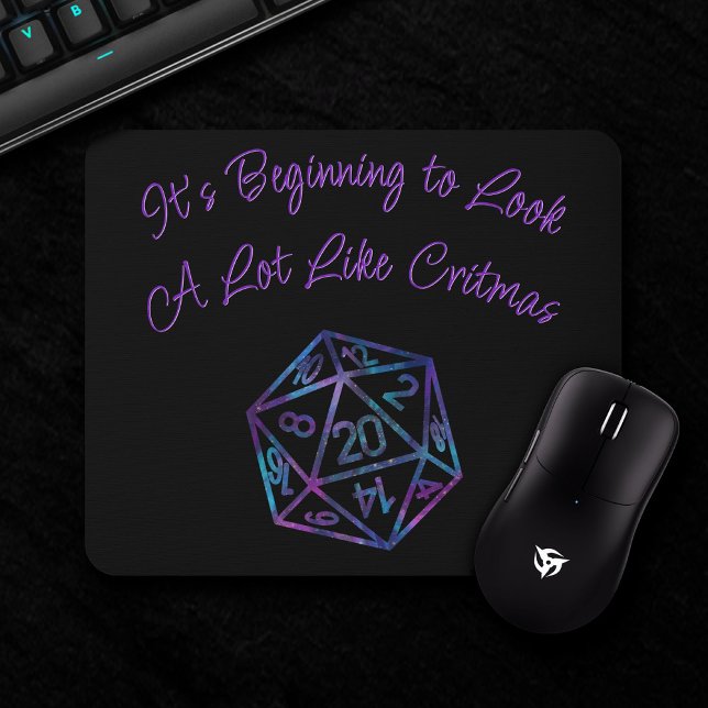 RPG Critmas | Nebula Tabletop PnP Role Player Dice Mousepad (Von Creator hochgeladen)