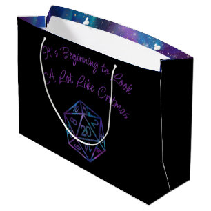 RPG Critmas Nebula Tabletop PnP Roleplayer Dice Große Geschenktüte