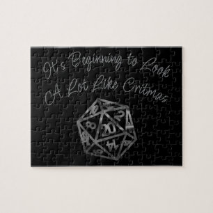 RPG Critmas Old School Tabletop Roleplayer Dice Puzzle