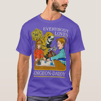 RPG D20 Dice Dungeon-Daddy Fantasy Pen and Paper T-Shirt