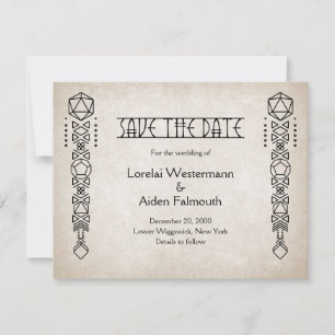 RPG D20 Gamer Wedding Save The Date