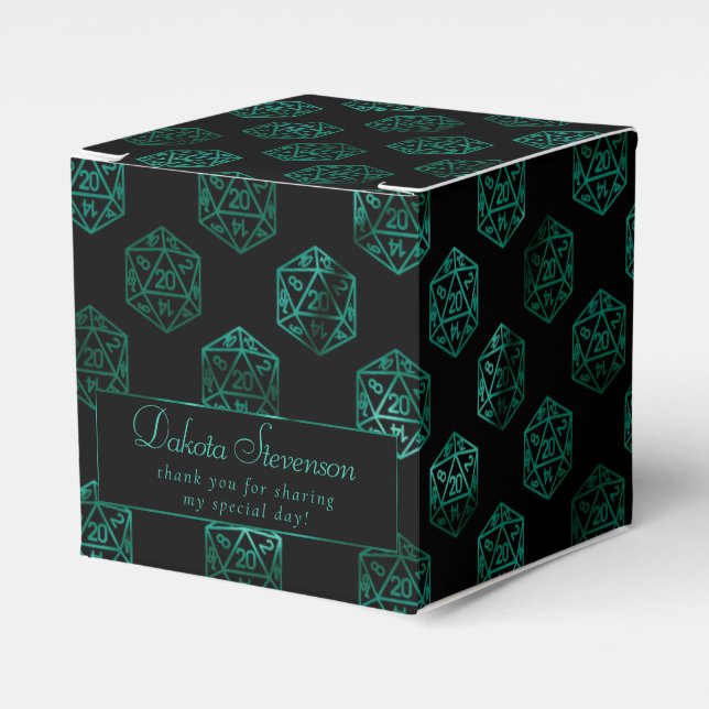 RPG Dice | Aquamariner Rollenspieler Geschenkschachtel (Vorderseite)