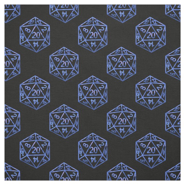 RPG Dice | Blue Fantasy Retro Tabletop PnP Gamer Stoff (Muster)