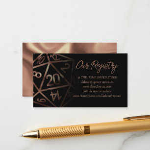 RPG Dice   Copper Fantasy Tabletop Gamer Registry Begleitkarte