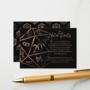 RPG Dice   Details zum Kupfer Fantasy Tabletop Gam Begleitkarte