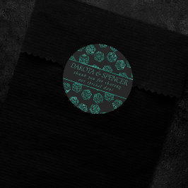 RPG Dice | Emerald Fantasy Tabletop Gamer Custom Runder Aufkleber