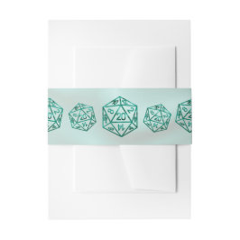 RPG Dice | Emerald Fantasy Tabletop Retro Gamer Einladungsbanderole