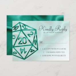 RPG Dice | Emerald Fantasy Tabletop Retro Gamer RSVP Karte