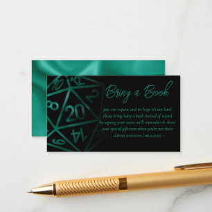 RPG Dice   Emerald Tabletop Gamer Buchanfrage Begleitkarte