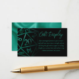 RPG Dice | Emerald Tabletop Gamer - Geschenke auf Begleitkarte