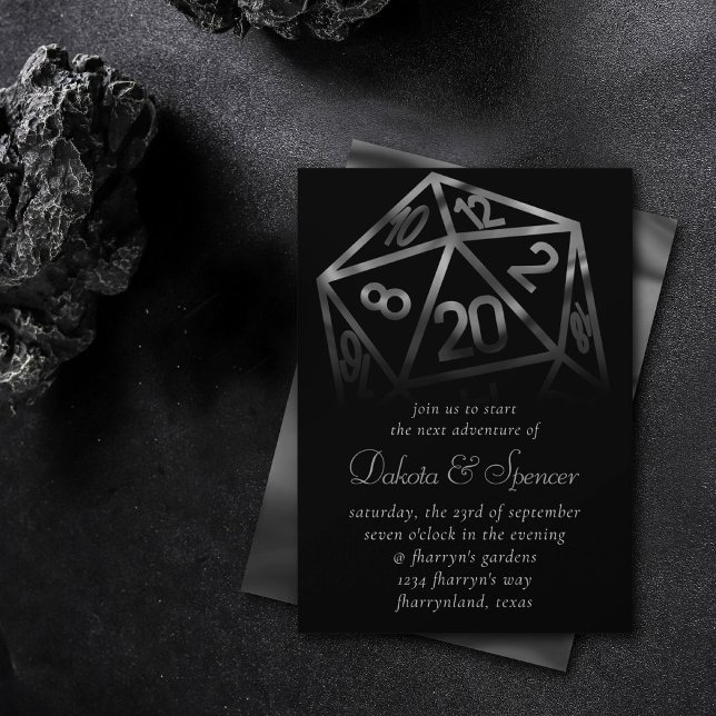 RPG Dice | Fantasy Old School Tabletop Retro Gamer Einladung (Von Creator hochgeladen)