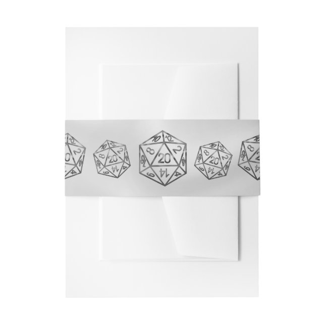 RPG Dice | Fantasy Old School Tabletop Retro Gamer Einladungsbanderole (Vorderseite Beispiel)