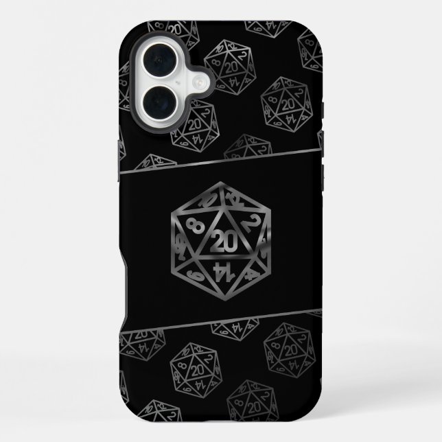 RPG Dice | Fantasy Old School Tabletop Retro Gamer iPhone Hülle (Rückseite)