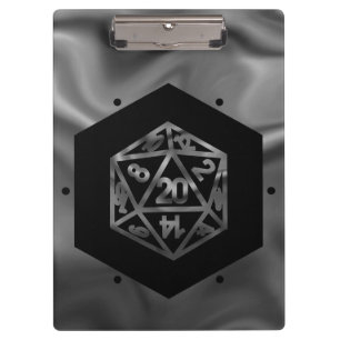 RPG Dice Fantasy Old School Tabletop Retro Gamer Klemmbrett