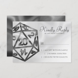 RPG Dice   Fantasy Old School Tabletop Retro Gamer RSVP Karte