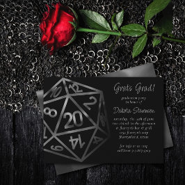 RPG Dice | Fantasy Tabletop Retro PnP Gamer Party Einladung