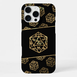 RPG Dice   Gold Fantasy Old School Tabletop Gamer iPhone 16 Pro Max Hülle
