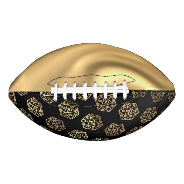 RPG Dice | Gold Fantasy Retro Tabletop PnP Gamer Football (Vorderseite)
